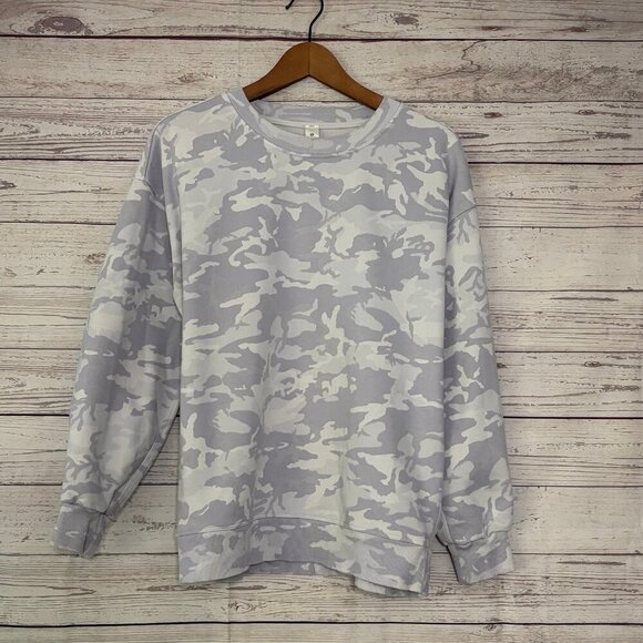 Lululemon Purple Camo Crew Neck Sweater US6 - Picture 1 of 6